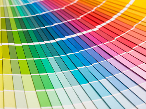 Graphic design colour samples